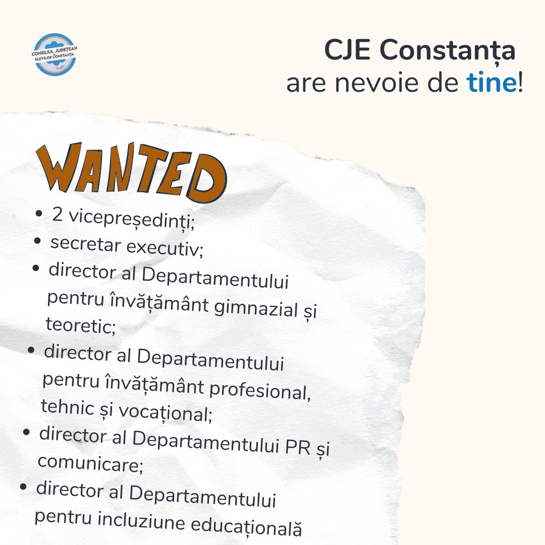 CJE Constanța are nevoie de tine!