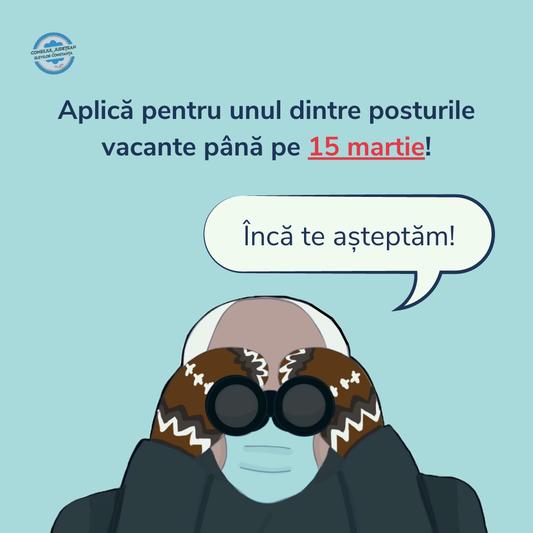 Echipa noastră încă te caută pe tine!