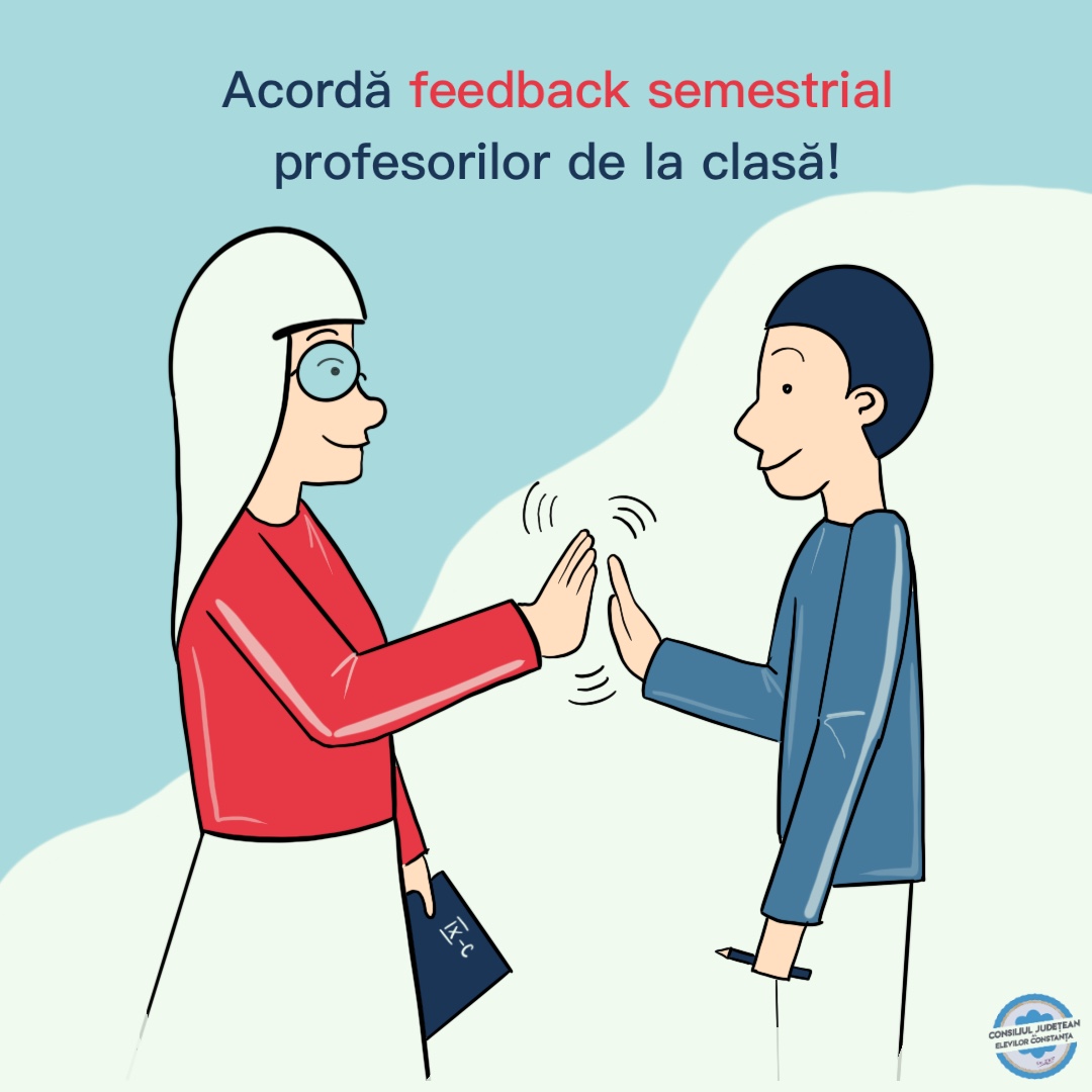 Consiliul Județean al Elevilor Constanța îndeamnă elevii să ofere feedback profesorilor de la clasă!