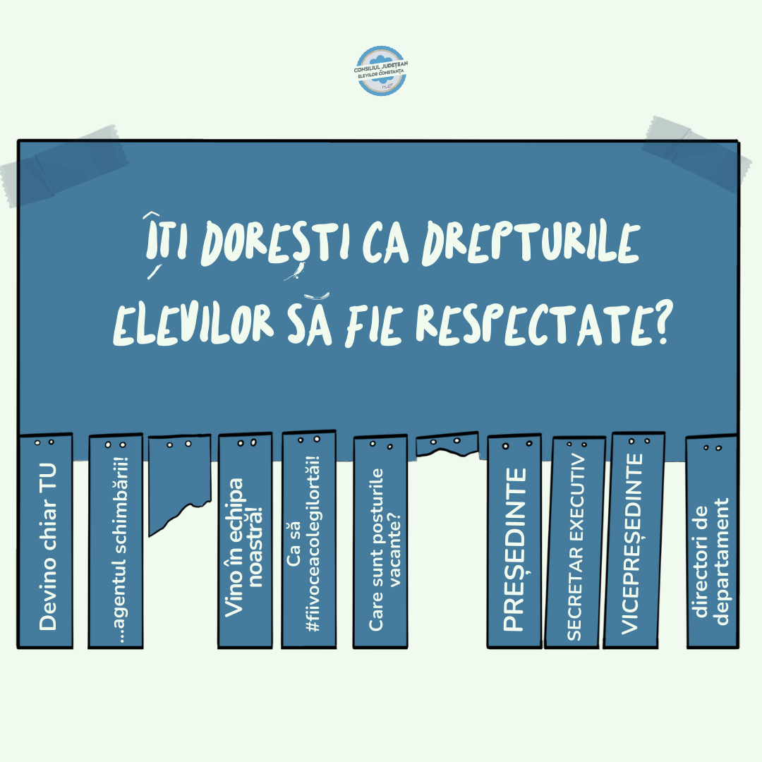 Îți dorești ca drepturile elevilor să fie respectate?
