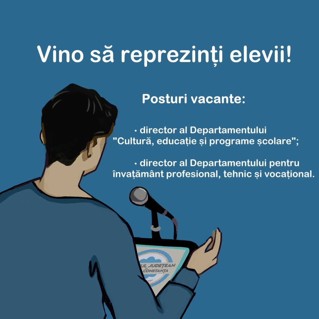 Vino să reprezinți elevii!