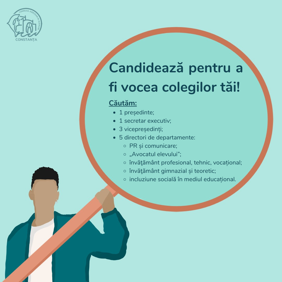 Candidează pentru a fi vocea colegilor tăi!