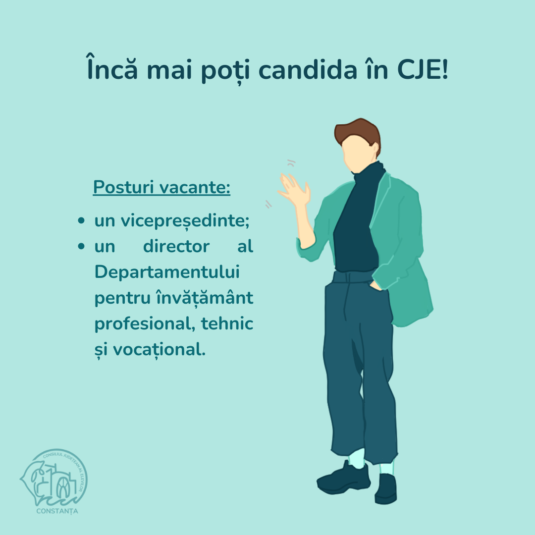 Încă mai poți candida în CJE!
