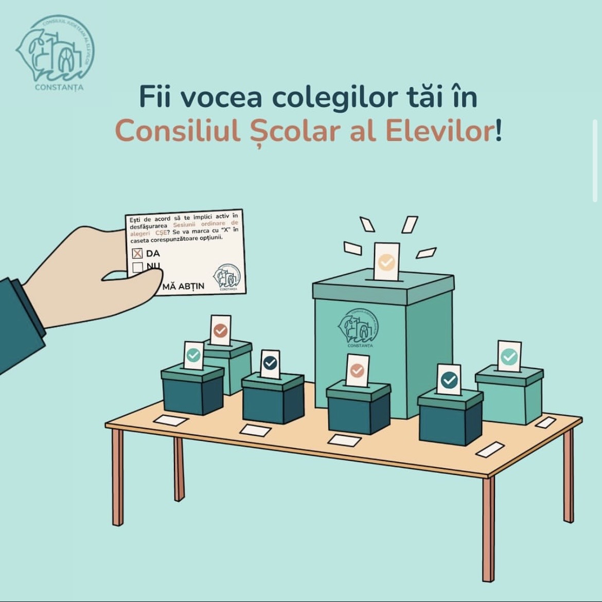 Fii vocea colegilor tăi în Consiliul Școlar al Elevilor!